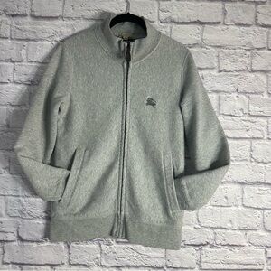 Burberry authentic men’s zip down sweater Gray